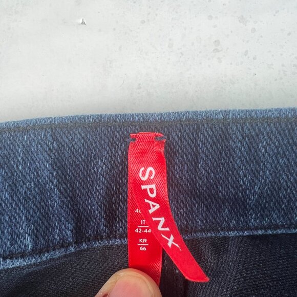 Spanx Jeans Women's 28x26* Jean-ish Ankle Pull On Leggings Dark Blue Pants Tag M - Picture 7 of 16